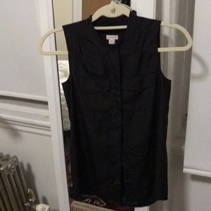 J crew factory draped pocket tank shirt
